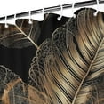 thumbnail image 3 of Palms Leaf Black and Gold Shower Curtains, Farmhouse Shower Curtains for Bathroom,Waterproof Fabric Shower Curtain Set with 12 Hooks Decor 72×84 Inch, 3 of 4