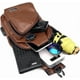 thumbnail image 2 of Men Bag Sling Bag Chest Bag With Usb Charging Port Men Waterproof Pu Leather Bag Men Sling Bag (brown ) (1pc), 2 of 5