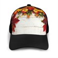 thumbnail image 3 of Naloa Thanksgiving With Autumn Adult adjustable Print Baseball Hat, Patchwork curved brim baseball capfor Men and Women, One Size, 3 of 5