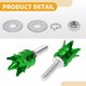 thumbnail image 5 of Tornillos de matrícula universales para motocicleta M6 de Unique Bargains, cubiertas de 40 mm, kit de tornos de matrícula antirrobo de aleación de aluminio verde, 4 piezas, 5 of 6