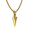 Gold, variant on Ice City Men's Arrowhead Pendant Necklace, Spear Point Design, Chain Necklace for Men - Black