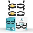 thumbnail image 1 of JORDIGAMO Professional Egg Ring Set For Frying Shaping Eggs - Round Egg Cooker Rings For Cooking - Stainless Steel Non Stick Mold Shaper Circles For Fried Egg McMuffin Sandwiches - Egg Maker Molds, 1 of 7