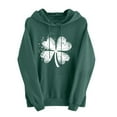 thumbnail image 2 of LEKWK Sweatshirts for Women Green Glitter Wine Glass Hat Long Sleeve Hoodie St Patricks Day Shirt Irish Drinking Party Graphic Pullover, 2 of 6