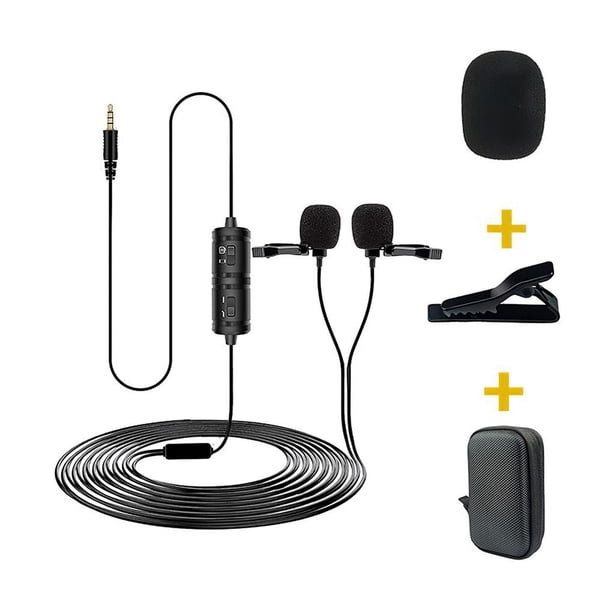 Micrófono Lavalier Dual Micrófono En Vivo Con Reducción De Ruido De 3,5 Mm Micrófono Para Grabación De Video Inevent EL011345-00