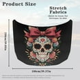 thumbnail image 7 of Uorisanigo Hood Cover - Polyester Elastic Fabric Bow Sugar Skull Car Hood Cover for Car Decor, Universal Auto Accessories Fits Most Cars, Pickups, SUV's Hoods, 7 of 7