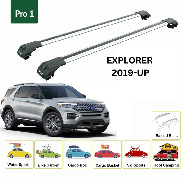 For Ford Explorer 2020 Up Roof Rack System Aluminium Cross Bar Metal Bracket Lockable Silver Walmart