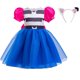 thumbnail image 1 of Vestido de princesa Cosplay para casa de muñecas Gabby para niñas, vestido de tul con lazo y manga abombada para carnaval, Halloween y cumpleaños, 1 of 5