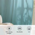 thumbnail image 6 of Turquoise Ombre Sheer Curtains 45 Inch Length, Light Filtering Voile Curtain Panel, Teal White Gradient Modern Abstract Art Rod Pocket Drapes Window Treatments for Living Room Bedroom 52"x45", 6 of 9
