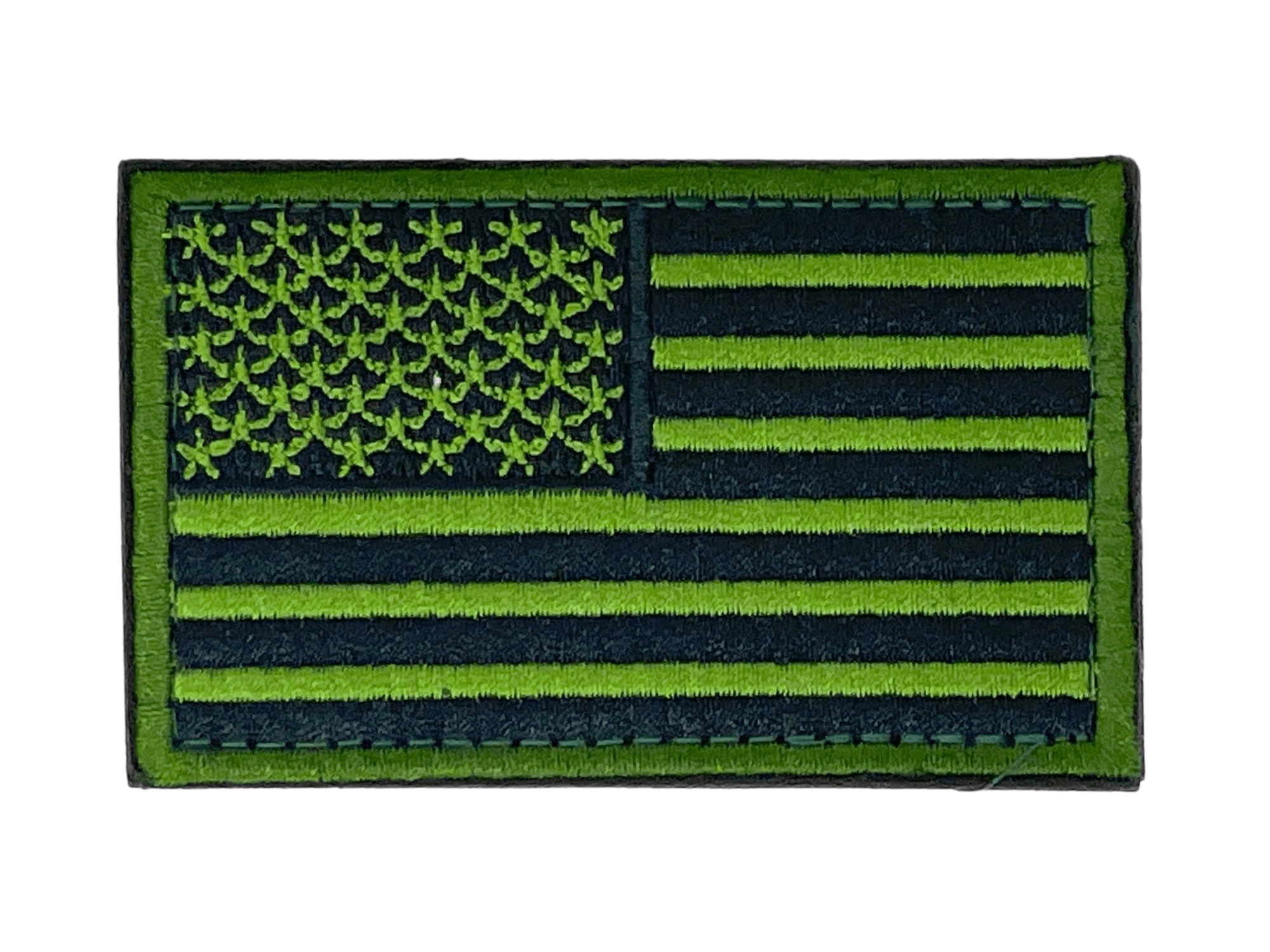 Toppa Ricamata Bandiera Americana (USA) Per Uso Tattico - Con Velcro (Black & White) 8,6 X 6 Cm