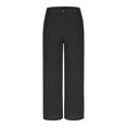 thumbnail image 6 of Bzhegqhd Women's Fashion Solid Color office Casual Button Zipper Elastic Waist Pocket Straight Pants, 6 of 8