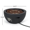 thumbnail image 3 of Tulip Lightweight Concrete Outdoor 40,000 BTU Fire Pit Bowl (No Tank Holder), Dark Gray, 3 of 7