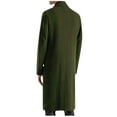 thumbnail image 5 of Turilly Trench Coats for Men Casual Button Solid Long Sleeve Pockets Turn Down Collar Outwear Coat, 5 of 5