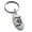 Silver, variant on Stainless Steel Letter J Initial Old English Monogram Engraved Small Oval Charm Keychain Keyring