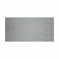 FASÄDE Waves Horizontal 4-foot x 8-foot PVC Wall Panel in Argent Silver