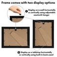 thumbnail image 4 of Americanflat 5x7 Picture Frame with Shatter-Resistant Glass with 4x6 Mat cover allows print create elegant - Black, 4 of 6