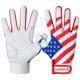 thumbnail image 1 of Guantes de Bateo Dot Stitch Juvenil Talla Grande de Cuero con Bandera de EE. UU., 1 of 7