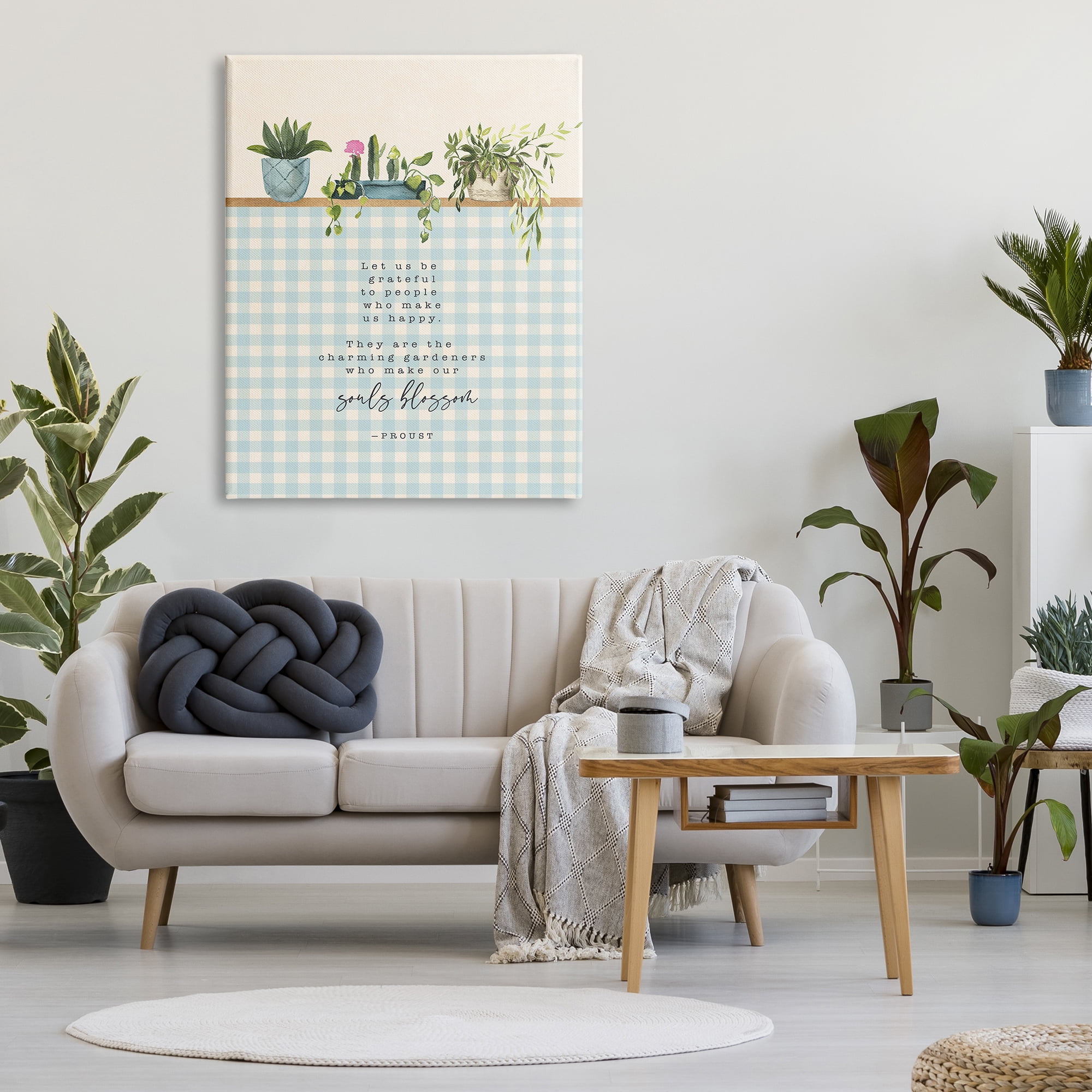 Stupell Indtries Let Be Grateful Phrase Gardening Bloom Metaphor,36 x 48,Design by Tammy Apple