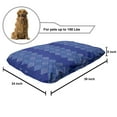 thumbnail image 2 of Abstract Pet Bed, Rhombus Dashed Diamond Shapes and Circles and Round Modern Design Print, Resistant Pad for Dogs and Cats Cushion with Removable Cover, 24" x 39", Violet Blue and White, by Ambesonne, 2 of 4