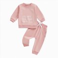 thumbnail image 4 of HCNTES Toddler Boy Winter Clothes Toddler Kids Baby Boy Fall Outfits 1T 2T 3T Letter Print Long Sleeve Tops Pants Winter Clothes Sets Baby Winter Clothes, 4 of 4