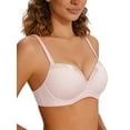 thumbnail image 2 of Deyllo Women Sexy Lace See-Through Bra Push Up Unlined Bras Underwire Support Non Padded Pink Underwear Bras 40DD, 2 of 3