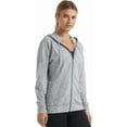thumbnail image 3 of FUNING Women’s Slub Knit Full-Zip Hoodie, Textured Cotton Zip-Up T-Shirt Hoodie for Women, 3 of 6