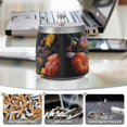 thumbnail image 5 of Elephant Flowers and Moon Butterflies Ashtray with Lid Smell Proof Cigarette Ashtray Stainless Steel Smokeless Ash Holder for Indoor Outdoor, 5 of 7