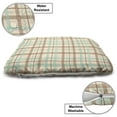 thumbnail image 3 of Abstract Pet Bed, Tartan Motif Scottish Fashion Dated Traditional Folk Design, Chew Resistant Pad for Dogs and Cats Cushion with Removable Cover, 24" x 39", Mint Green Beige Umber, by Ambesonne, 3 of 4