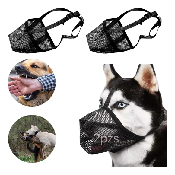 2pzs Bozal Para Perros Bozales De Malla Suave Ajustable