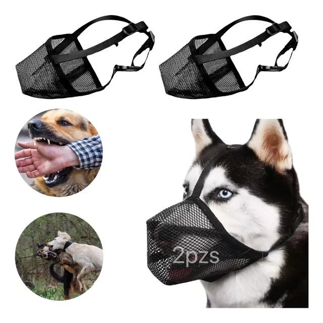 2pzs Bozal Para Perros Bozales De Malla Suave Ajustable
