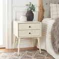 thumbnail image 2 of SAFAVIEH Scully 2 Drawer Nightstand, White Washed/Antique Gold, 2 of 14