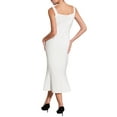 thumbnail image 3 of INSPIRE CHIC Women's Ruffled Elegant Sweetheart Neck Sleeveless Midi Fishtail Dress S Beige White, 3 of 5