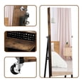 thumbnail image 4 of Oumilen Jewelry Armoire on Casters in Burnt Wood Brown for Adults, 4 of 7