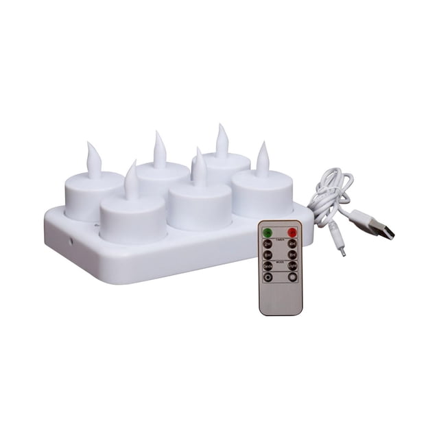 Ohufall Rechargeable Tea Lights Flameless Candles With Remote LED Candles With Timer Battery Operated Candles For Home Decor Flameless Centerpiece Table Decorations LED Candle Lights Fake Candles