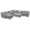 thumbnail image 1 of Coast 10 Piece Outdoor Wicker Patio Furniture Set in Grey, 1 of 2