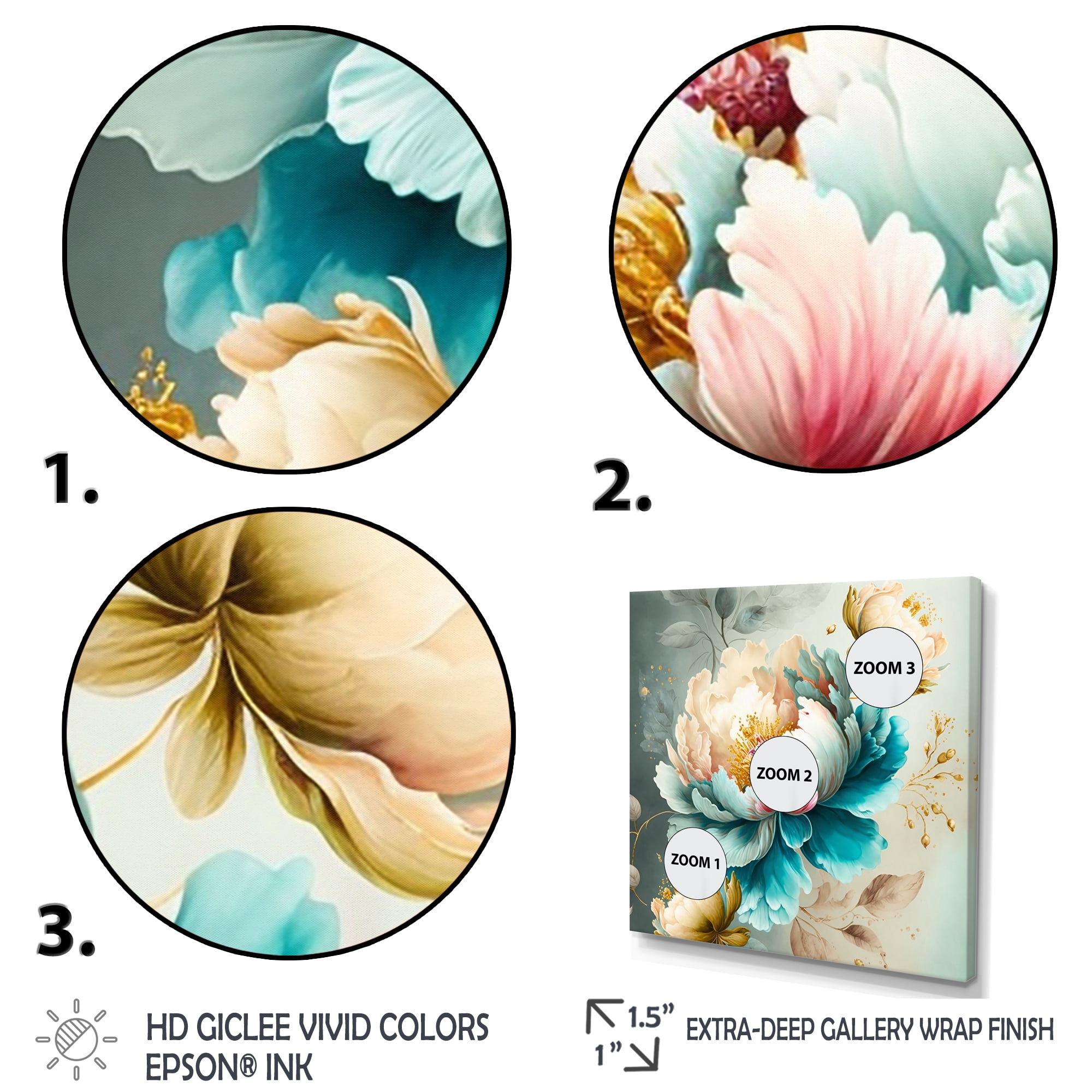 Designart Vibrant Floral Bunch I Canvas Wall Art