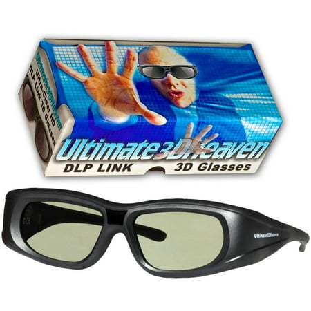 Ultra-Clear HD 144 Hz DLP LINK 3D Active Rechargeable Shutter Glasses for All 3D DLP Projectors - BenQ, Optoma, Dell, Mitsubishi, Samsung, Acer, Vivitek, NEC, Sharp,.., By (Best 144hz 3d Glasses)