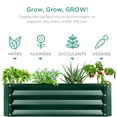 thumbnail image 3 of 72"L x 36"W x 12"H Outdoor Metal Raised Garden Bed Box Vegetable Planter for Vegetables, Flowers, Herbs, and Succulents - Green, 3 of 5