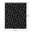 thumbnail image 5 of Black Dancing Skeleton Pattern Shower Curtain 72"x84" ,Bathroom Decorative Shower Curtains Set with 12 Hooks,Modern Waterproof Washable Shower Curtain, 5 of 6