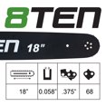 thumbnail image 6 of 8TEN 18" Chainsaw Bar & Chain .058 3/8 68DL for Husqvarna Mcculloch MK1010433, 6 of 8