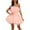 Pink, variant on Hontri Women's Formal Dress, Womens Off Shoulder Top Wedding Pleated Mesh Party Mini Dress Pink Xl