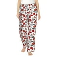 thumbnail image 2 of Goofa Red Food Printed Soft Pajama Pants for Women, Wide Leg Comfy Casual Lounge Yoga Pants-Large, 2 of 9