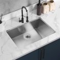 thumbnail image 2 of 30 Inches Kitchen Sink 304 Stainless Steel Sink Single Bowl Kitchen Sink 16 Gauge Stainless Steel Including Strainer, Bottom Grid, Roll-Up Drying Rack, 2 of 7