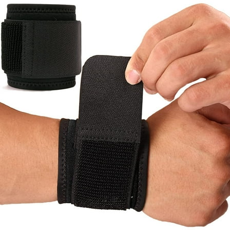 2 Pack Wrist Compression Strap and Wrist Brace Sport Wrist Support for Fitness, Weightlifting, Tendonitis, Carpal Tunnel Arthritis, Wrist Pain Relief-Wear Anywhere-Unisex,Adjustable