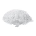 thumbnail image 1 of Abanico de plumas para mujer, accesorios de baile elegantes para niños, plegado manual, boda, blanco encantador, 1 ud., 1 of 2