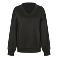 thumbnail image 4 of HBFAGFB Chandails en Molleton Col Rond Mode Automne Décontracté Polyvalent Manches Longues T-Shirt Noir Taille TG, 4 of 5