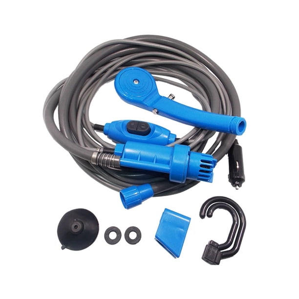 Lavado de coches Limpieza Ducha Portátil Alta PresiónLavadora de automóviles portátil 12V 35-60W Ducha Universal Bomba eléctrica Vehículo Rociador Más ligero Limpieza Herramienta de riego Pesca Azul Eigraketly OD002145-03B
