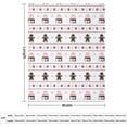 thumbnail image 2 of Snowflake Gingerbread Man Christmas Throw Blanket Soft Flannel Throw Blankets with Snowflake Santa Claus Pattern Cozy Blanket for Couch, Sofa and Bed Gifts for Xmas 40"x50", 2 of 6
