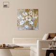thumbnail image 3 of Golden Daisies Canvas Elegant White Gold Wall Art by Art Remedy, Gallery Wrapped, 40" x 40", 3 of 7