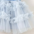 thumbnail image 6 of Toddler Girl Denim Tulle Dresses Ruffle Sleeve Baby Summer Tutu Sundress Outfit Toddler Princess Dress for Girls, 6 of 7