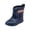 Navy, variant on Kids Toddler Rain Boots for Boys Girls with Easy-on Handles Outdoor Boot for Rain, Mud, Cold Weather, Snow
